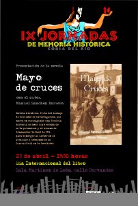 Cartel de la presentación del libro en Coria. 