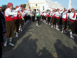 Un momento de la procesión de la Virgen de Piedras Albas, celebrada este martes. 