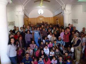 Vecinos de El Portil que asistieron a la jornada de senderismo.