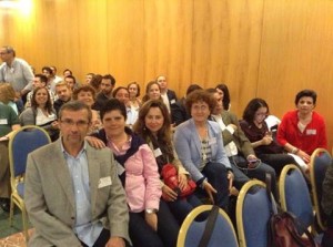 Rafael Terán, con la delegación onubense en Antequera.