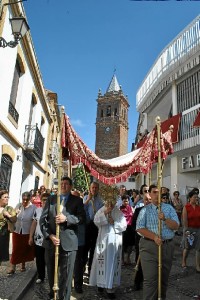 Procesión del Corpus en Zalamea la Real.