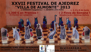 Cartel anunciador del Festiva de Ajedrez 'Villa de Almonte'.