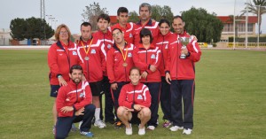 El equipo del CODA, que tan brillante papel ha hecho en Águilas.