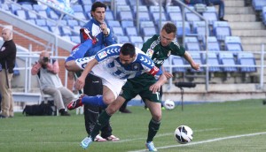 Córcoles está a punto de cerrar su renovación por el Recre. / Foto: Josele Ruiz.