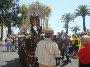 Simpecado de la Hermandad de Punta Umbría. 