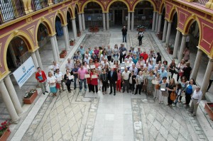 Participantes del certamen de Pintura Rápida.