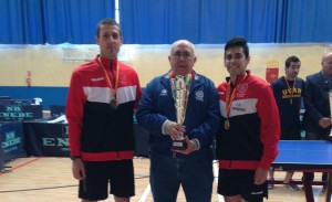 Josué Donado, Leopoldo Mata y Adrián Robles, tras el torneo.