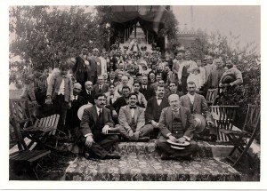 Fotografía tras la misa en el altar preparado al efecto por Borrero Morón