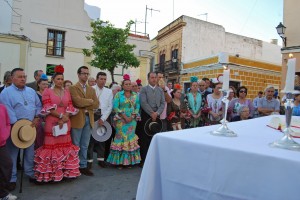 La Misa de los Romeros anunciaba desde tempranas horas la salida de la Carreta.