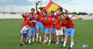 El equipo de España, ganador del Mundialito de Fútbol 7 'Ciudad de Palos'.