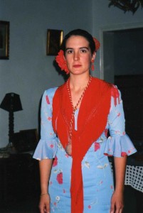 La presidenta de la Hermandad del Rocío de Rociana, Rocio Trigueros.