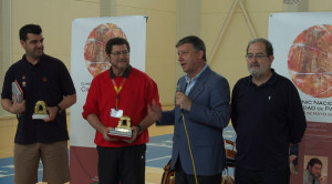 Carmelo Romero, alcalde de Palos, en el acto de clausura del Clinic.