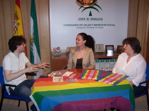 Reunión de la delegada Lourdes Martín con representantes de Colega Huelva.