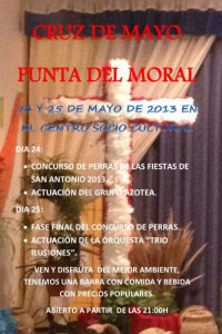 Cartel de las fiestas de la Cruz de Mayo de la barriada ayamontina de Punta del Moral.