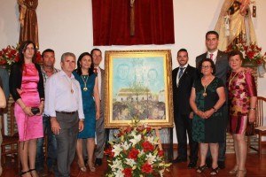 En el cartel están representados los dos patrones de la localidad.