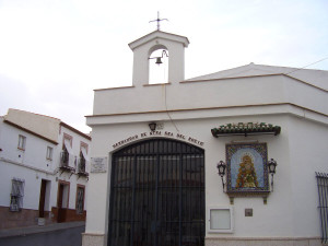 Capilla de la Hermandad en Trigueros. / Foto: http://www.retabloceramico.net/0894.htm