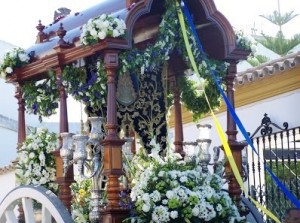 Carreta del Simpecado de la Hermandad del Rocío de Chucena.