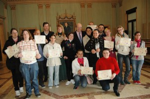 El curso se cerró con una visita al Ayuntamiento de Huelva.