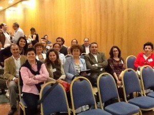 Algunos de los periodistas onubenses desplazados a Antequera.