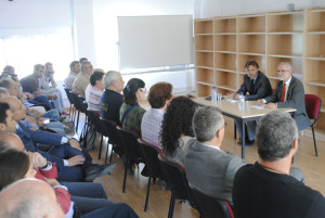 Fiscal durante su charla en el colegio Safa-Funcandia.