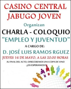 Cartel anunciador de la charla.