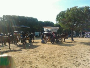 La Hermandad de Lucena en una parada en el camino.