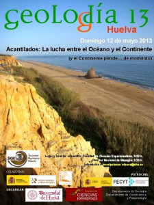 Cartel de la actividad de Geolodía 13 en Huelva. 