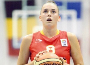 Patricia Soler, en un partido con la selección española.