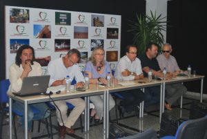 Ponentes del Taller Participativo de Doñana en Hinojos.