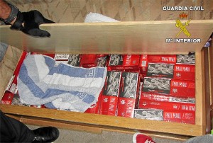 Imagen del tabaco de contrabando. 