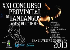 Cartel del concurso de fandangos 'Amparo Correa'.