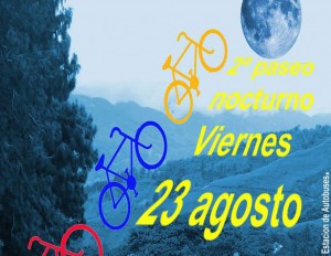 Cartel anunciado del Cicloturismo Nocturno en Ayamonte.