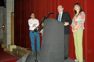 Pedro Rodríguez y Carmen Sacristán, en el acto. 