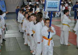 Representantes del equipo ayamontino de Judo.