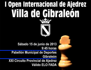 Cartel anunciador del torneo ajedrecístico que se disputa en Gibraleón.