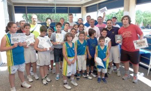 Un momento de la gala de clausura de las escuelas de baloncesto en Punta Umbría.