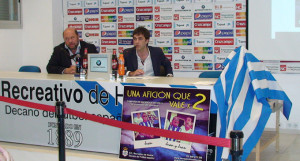 Momento de la presentación de la campaña de abonados del Recre.