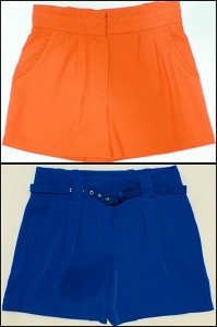 Short naranja Stella Forest disponible en Logo. Short azul Vero Moda disponible en Marita.