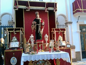 Altar de la Hermandad de la Borriquita. 