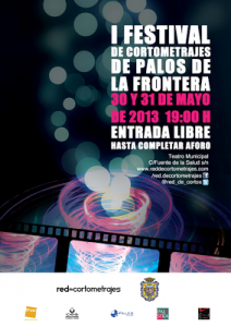 Cartel del I Festival de Cortos de Palos de la Frontera.