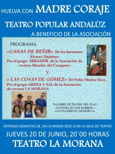 Cartel de la representación de Teatro Popular Andaluz en La Morana.