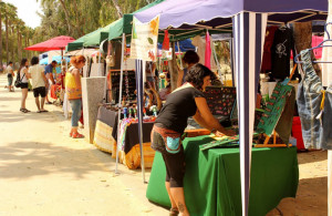 El Parque acoge también un mercadillo durante la Fiesta de la Rebeldía.