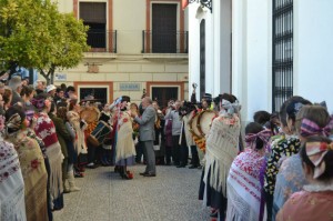 Uno de los actos de las fiestas de Almonaster la Real. 