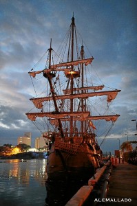 El Galeón pudo ser visitados en los puertos en los que atracó.