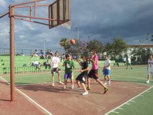 Prueba de baloncesto 3x3.