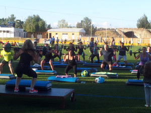 El fitness fue otra de las actividades en las que compitieron los participantes.