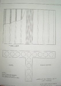 Diseño del ladrillo en forma de 'T'.