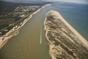 Imagen aérea de la Flecha del Rompido.