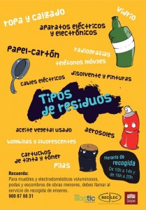 Cartel de la campaña de reciclaje en Lepe.