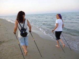 Nordic walking playa